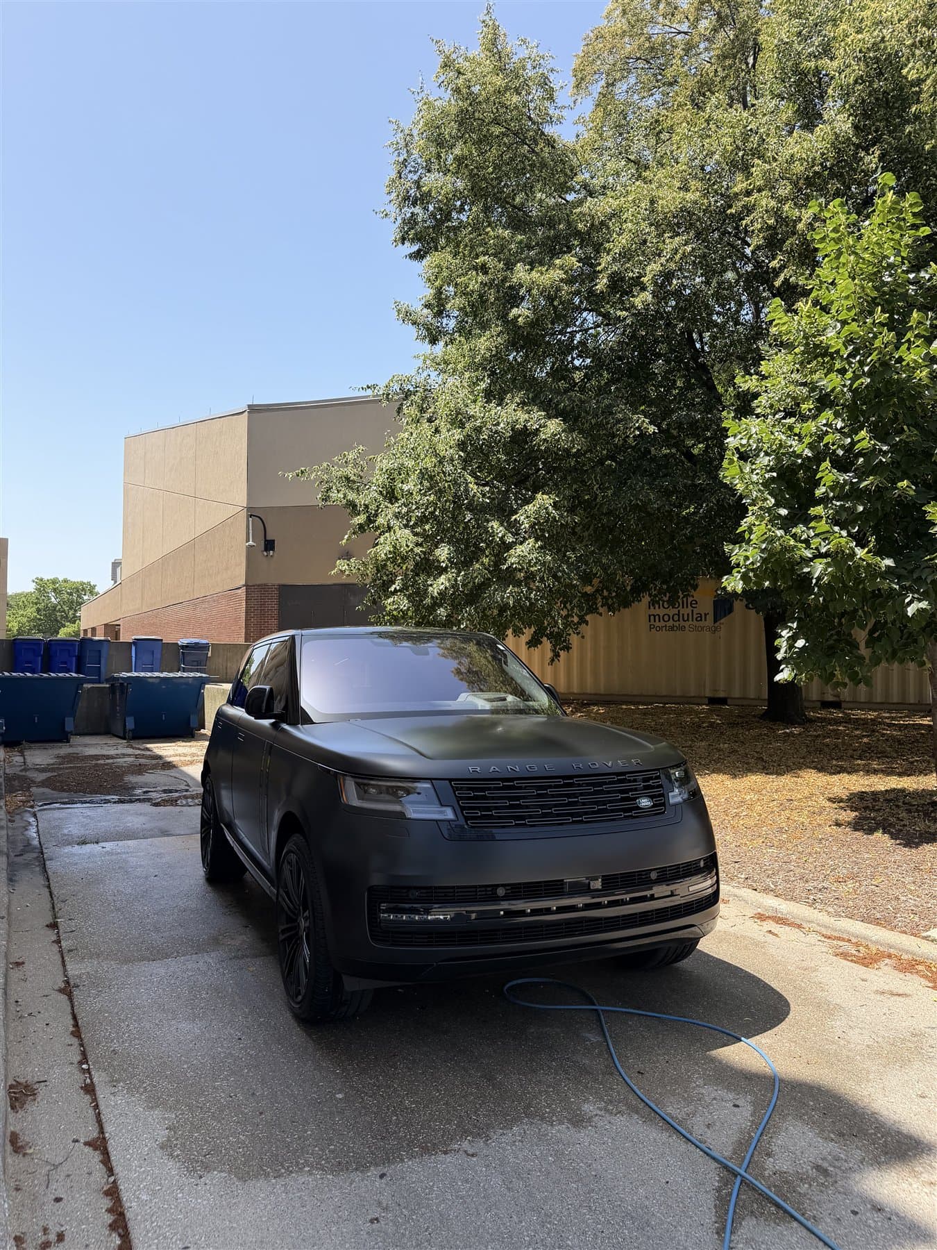 Matte Range Rover after mobile detailing in Chicago
