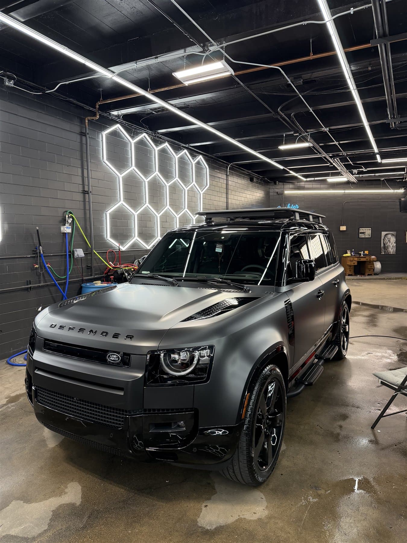 Matte Land Rover Defender after premium DetailX care