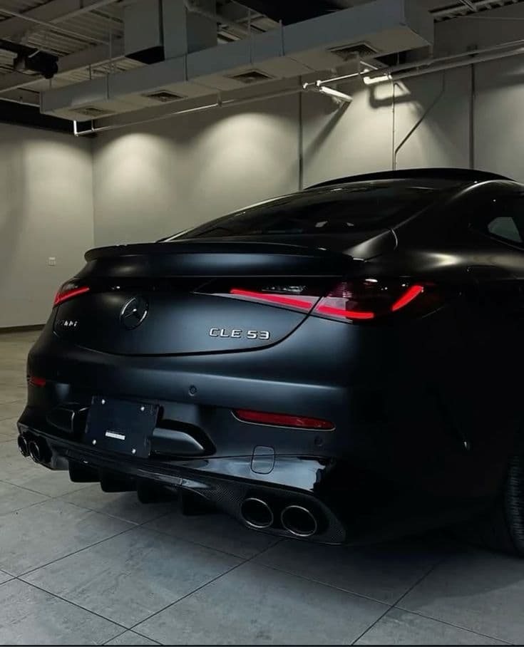 Black Mercedes rear quarter after a DETAILX Chicago mobile detail.