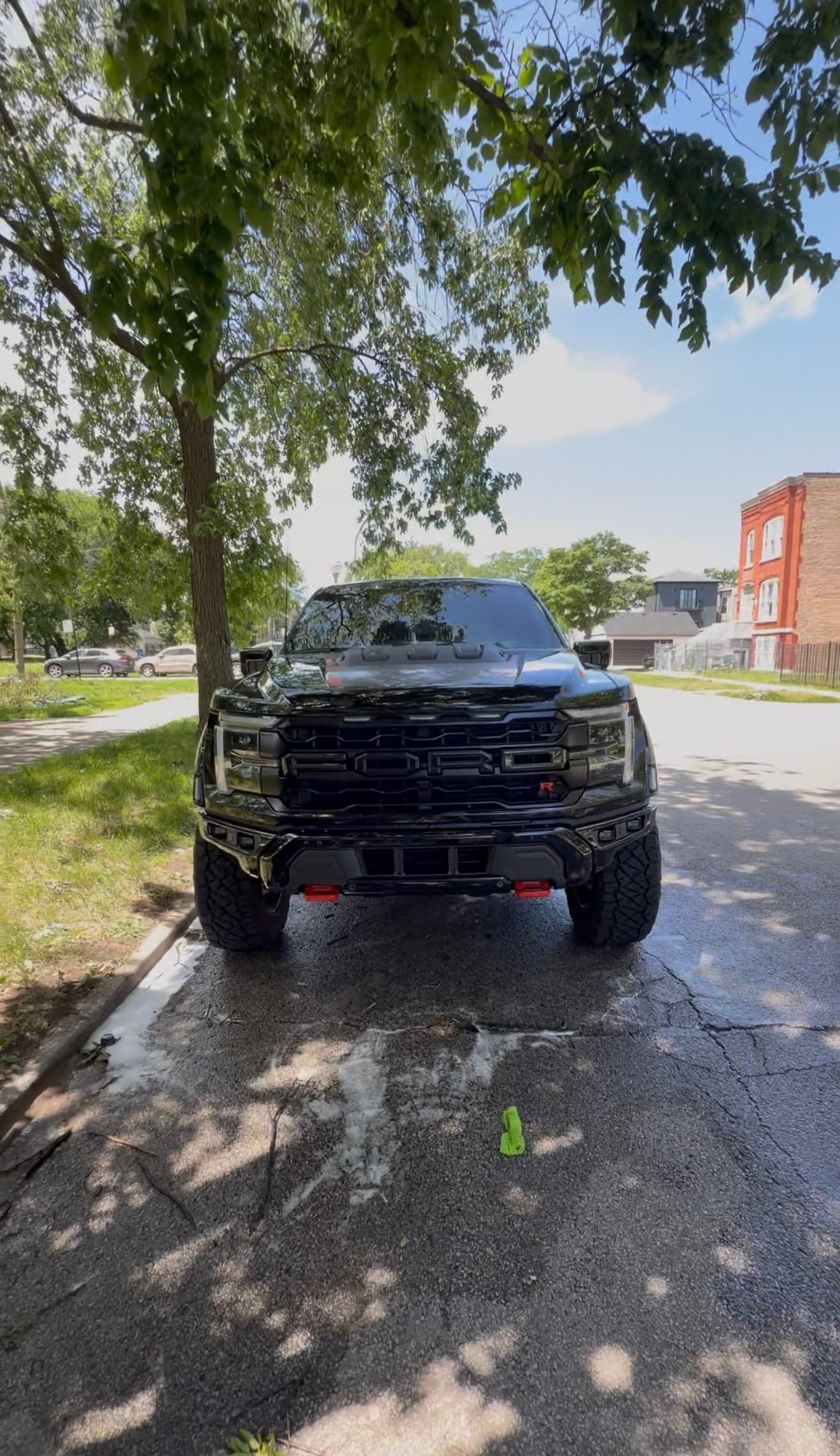Black Ford Raptor after a DETAILX Chicago mobile detail.