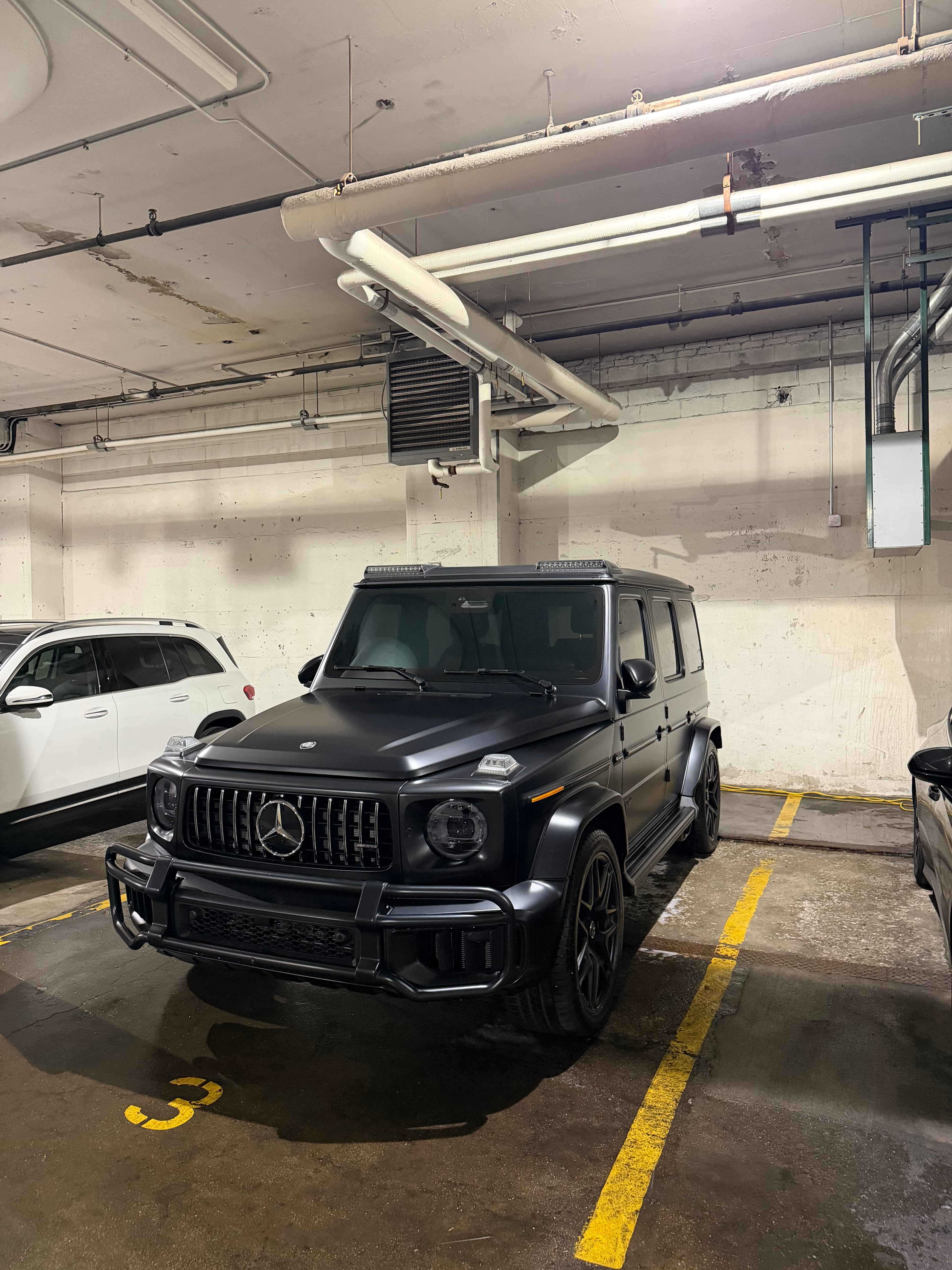 Matte black Mercedes G-Wagon after a DETAILX Chicago detail.